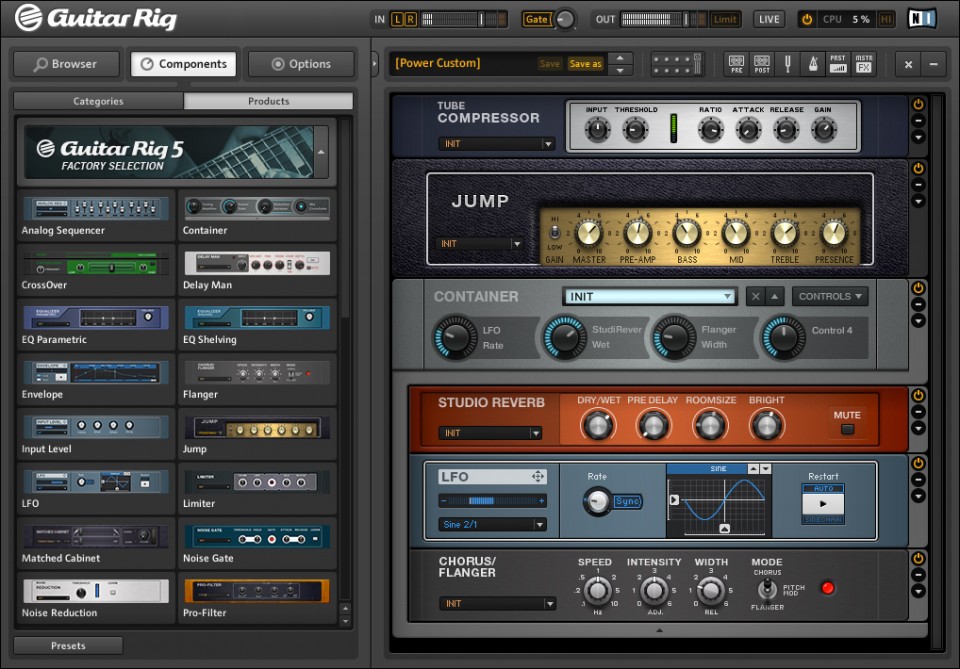 Guitar Rig 5 FREE de Native Instruments Productor Musical